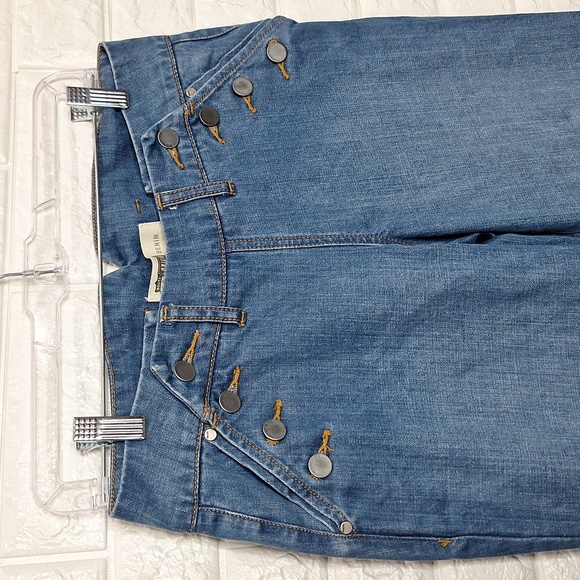 ROUTE 66 Wide Leg Sailor Jeans with Wide Hem - Picture 2 of 9